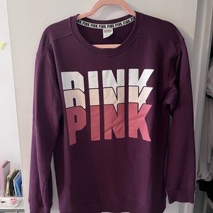 Victoria Secret Pink Ombre Logo Sweatshirt - Purple / Magenta